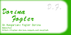 dorina fogler business card